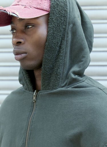 Reversible Towel Hooded Sweatshirt GREG ROSS Reversible Towel Hooded Sweatshirt Green grr0157002