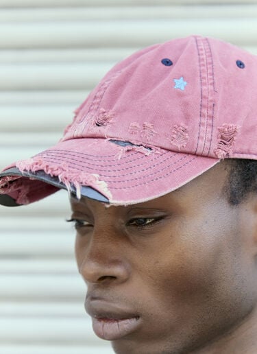 GREG ROSS Distressed Baseball Cap Red grr0157013