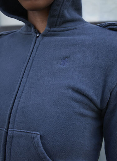 Shrunken Military Hooded Sweatshirt GREG ROSS Shrunken Military Hooded Sweatshirt Black grr0257013