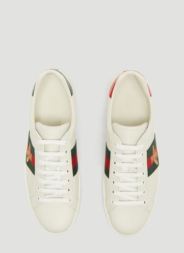 Ace Bee Embroidered Sneakers Gucci Ace Bee Embroidered Sneakers White guc0129025