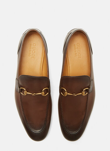 Gucci Jordaan Leather Loafers Brown guc0131042