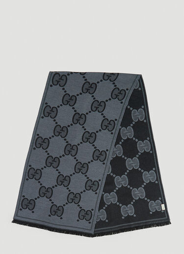 GG Jacquard Scarf Gucci GG Jacquard Scarf Black guc0143094