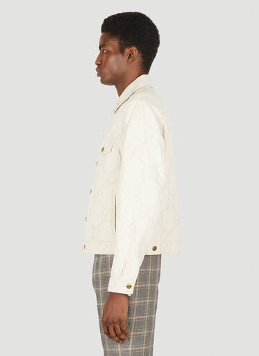 Gucci Maxi GG Denim Jacket Ivory guc0150034