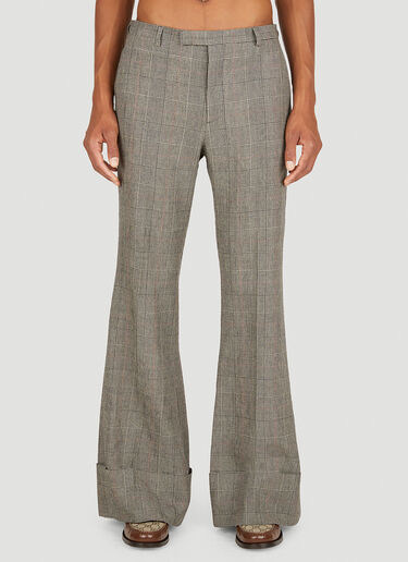 Gucci Prince of Wales Flared Pants Grey guc0150085