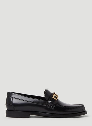 Logo Plaque Loafers Gucci Logo Plaque Loafers Black guc0150137