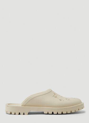 Gucci Perforated G Low Clogs White guc0150149