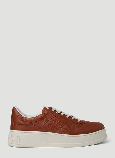 Gucci GG Embossed Basket Sneakers Brown guc0152104
