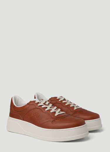 Gucci GG Embossed Basket Sneakers Brown guc0152104