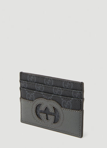 Gucci 徽标镂花卡夹 深灰色 guc0152153
