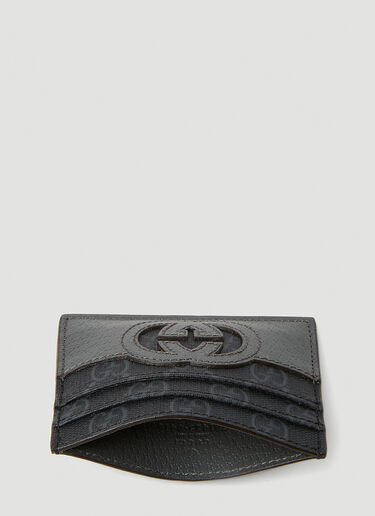Gucci 徽标镂花卡夹 深灰色 guc0152153