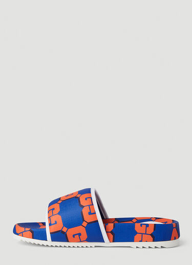 Gucci Logo Slides Blue guc0152312