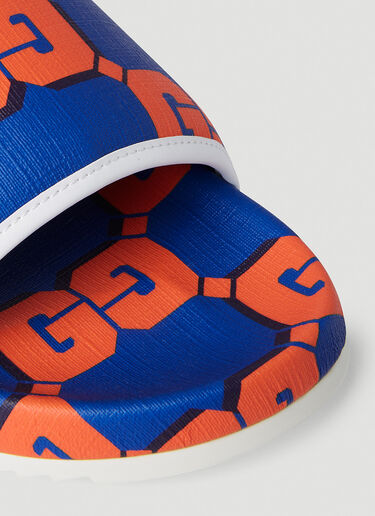 Gucci Logo Slides Blue guc0152312