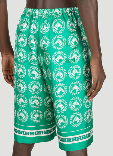 Horse Motif Shorts Gucci Horse Motif Shorts Green guc0153014