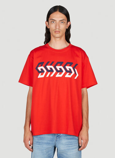 Mirror Print T-Shirt Gucci Mirror Print T-Shirt Red guc0153059