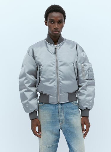 Down Bomber Jacket Gucci Down Bomber Jacket Grey guc0154014