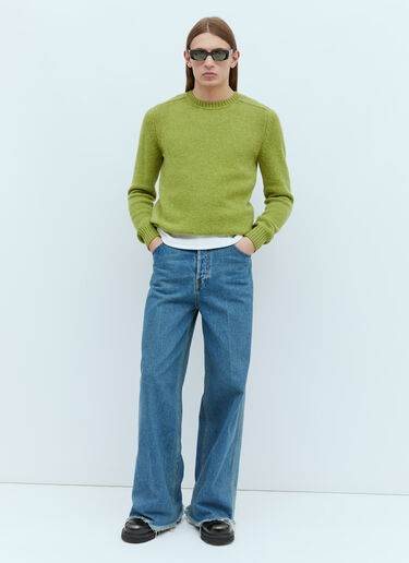 Gucci 로고 자수 울 스웨터 그린 guc0155064