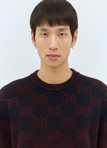 GG Degradé Wool Jacquard Sweater Gucci GG Degradé Wool Jacquard Sweater Burgundy guc0157022