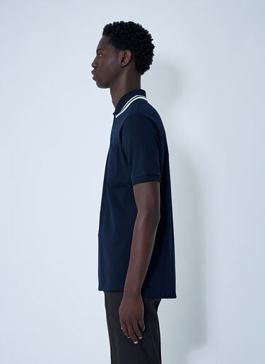 Logo Motif Polo Shirt Gucci Logo Motif Polo Shirt Navy guc0159031