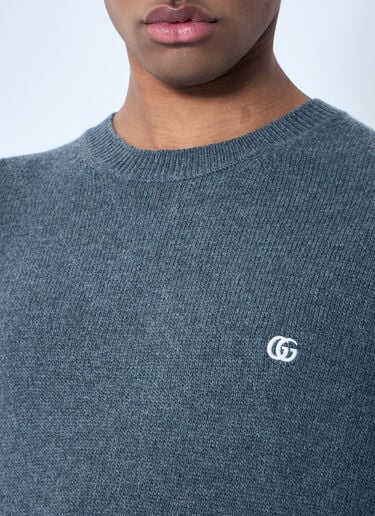 로고 자수 스웨터 Gucci 로고 자수 스웨터 그레이 guc0159038