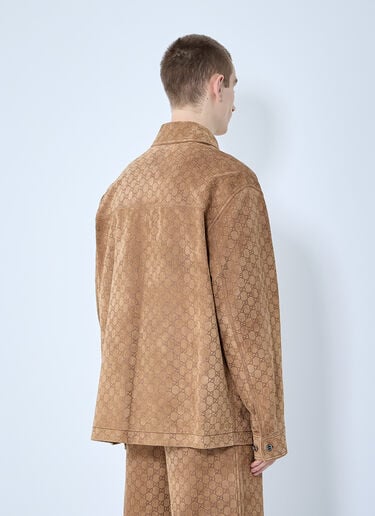 Gucci Embossed GG Suede Jacket Beige guc0159040