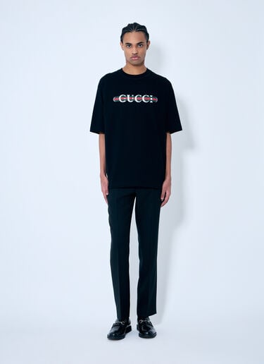 Gucci ロゴプリントTシャツ ブラック guc0159054