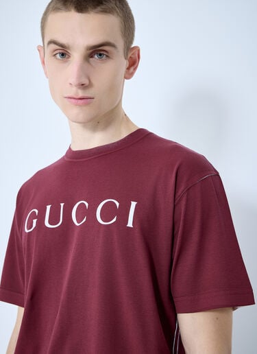 Logo Motif T-Shirt Gucci Logo Motif T-Shirt Red guc0159055