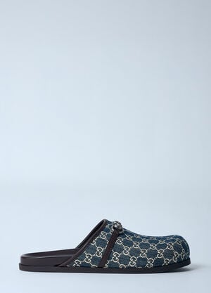 Gucci 牛仔布马衔扣穆勒鞋 黑色 guc0159060