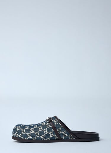 Denim Horsebit Mules Gucci Denim Horsebit Mules Black guc0159060