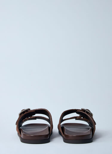 로고 엠보싱 가죽 슬라이드 Gucci 로고 엠보싱 가죽 슬라이드 브라운 guc0159063