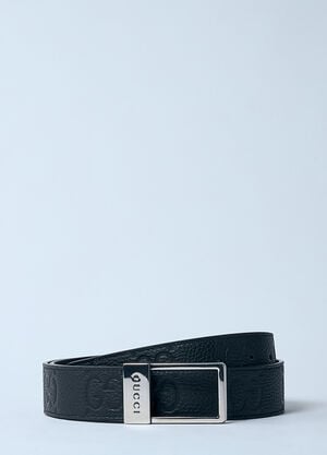 Gucci 사각 로고 인그레이빙 벨트  블랙 guc0159088