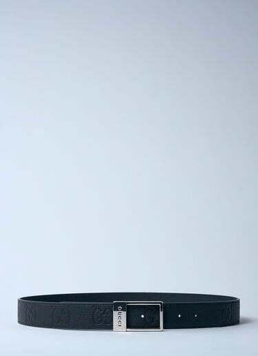 矩形徽标刻花腰带 Gucci 矩形徽标刻花腰带 黑色 guc0159088