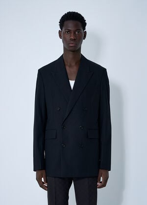 Gucci Double-Breasted Blazer Black guc0160004