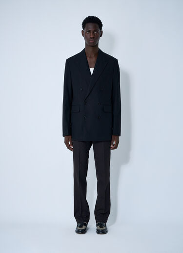 Gucci Double-Breasted Blazer Black guc0160004