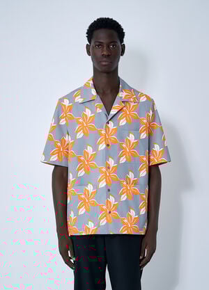 Gucci Printed Cotton Poplin Shirt Orange guc0160008