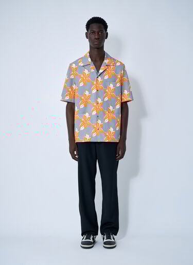 Gucci Printed Cotton Poplin Shirt Orange guc0160008