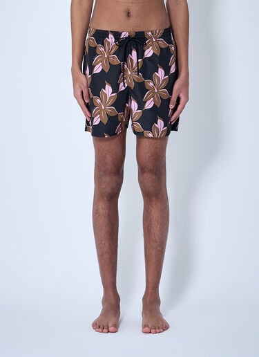 Gucci Printed Poplin Swim Shorts Brown guc0160010