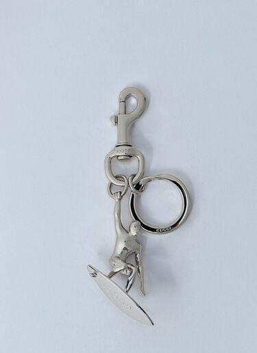 Engraved Surfer Keyring Charm Gucci Engraved Surfer Keyring Charm Silver guc0160017