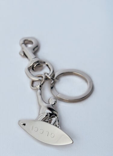 Engraved Surfer Keyring Charm Gucci Engraved Surfer Keyring Charm Silver guc0160017