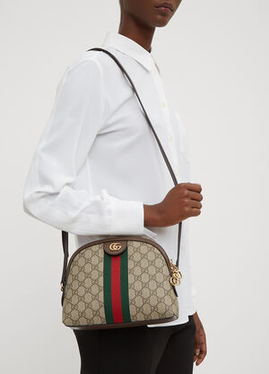 Gucci Ophidia GG 印花单肩包 棕 guc0231003