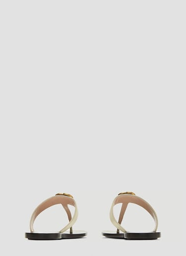 GG Logo Thong Sandal Gucci GG Logo Thong Sandal White guc0231060