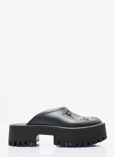 Perforated G Platform Mules Gucci Perforated G Platform Mules Black guc0245092