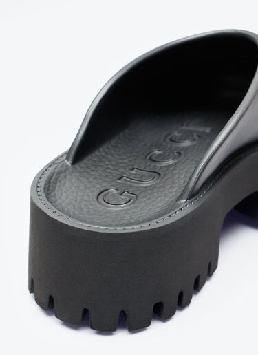 Gucci Perforated G Platform Mules Black guc0245092