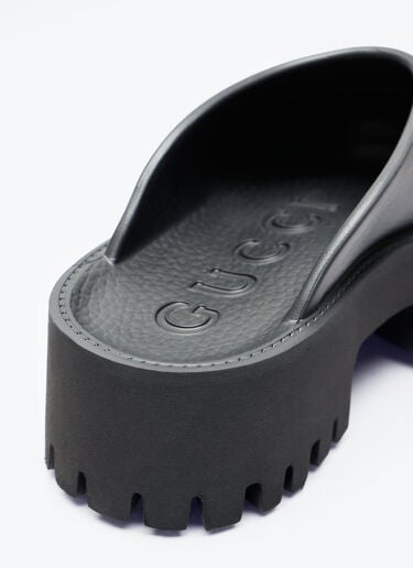 Perforated G Platform Mules Gucci Perforated G Platform Mules Black guc0245092