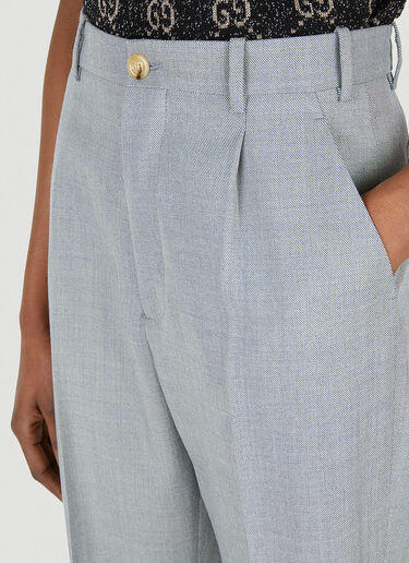 Gucci Sharkskin Wool Pants Grey guc0247062