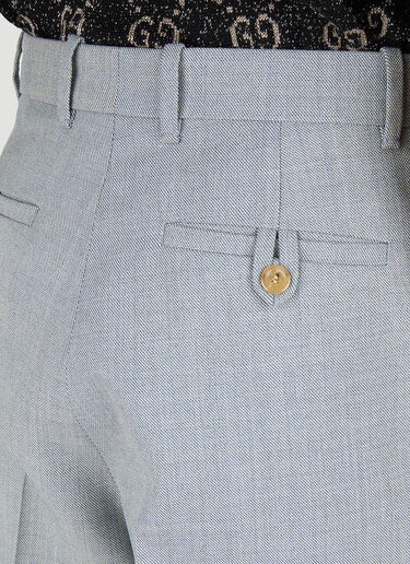 Gucci Sharkskin Wool Pants Grey guc0247062