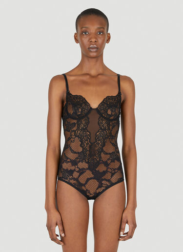 Gucci Floral Lace Bodysuit Black guc0247094
