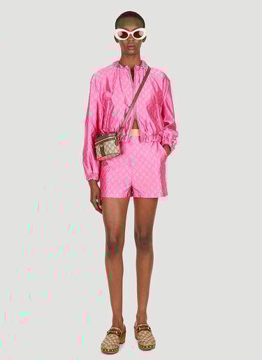 GG Embroidered Shorts Gucci GG Embroidered Shorts Pink guc0250047