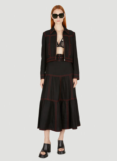 Gucci 티어드 미드 렝스 스커트 블랙 guc0250053