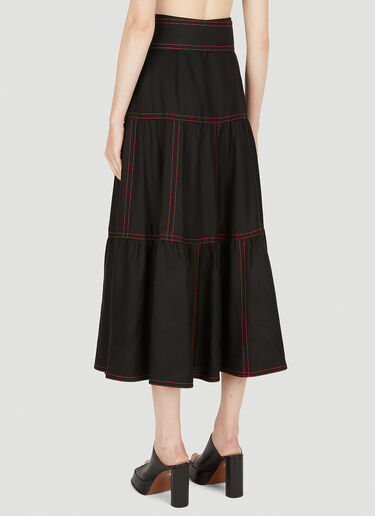 Gucci 티어드 미드 렝스 스커트 블랙 guc0250053