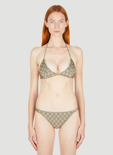 GG String Bikini Gucci GG String Bikini Beige guc0250082